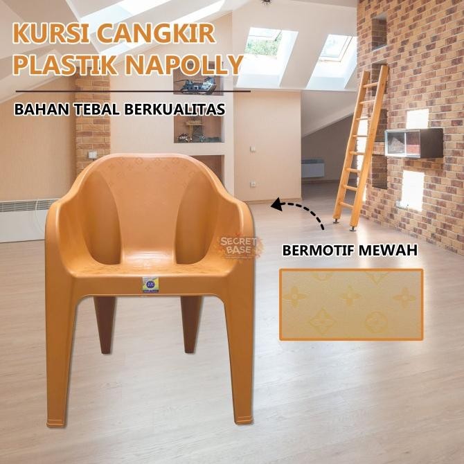 Napolly Kursi Tcc 500C - Bangku Plastik / Kursi Kamar / Kursi Plastik Original