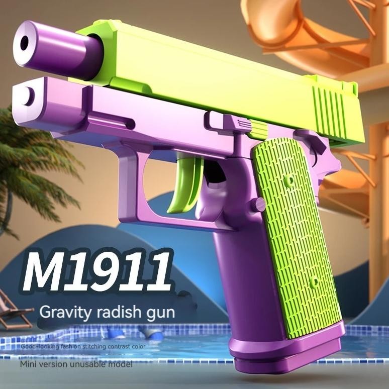 3D Radish Toy Gun Model Cannot Shoot M1911 Pistol Desert Eagle Empty Load Hang-Up 3D Printing Fidget