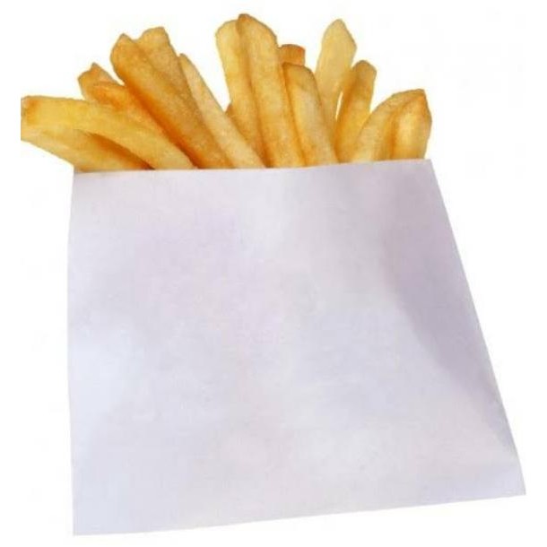 

Fx-2 Fs-6 [100Pcs] Paper Bag French Fries Tanpa Lipatan / Kantong Kertas Donat Kentang Goreng Murah