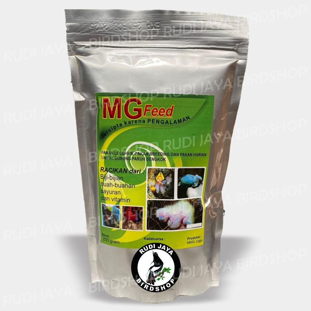 Fj-44 Mgfeed Mg Feed 250 Gram Bubur Pakan Makanan Lolohan Anak Piyik Burung Paruh Bengkok Nuri Kakat