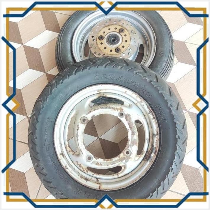 [ALF] VELG VELK RACING DEPAN BELAKANG KIMKO KYMCO EASY RING 10 ORIGINAL ORI