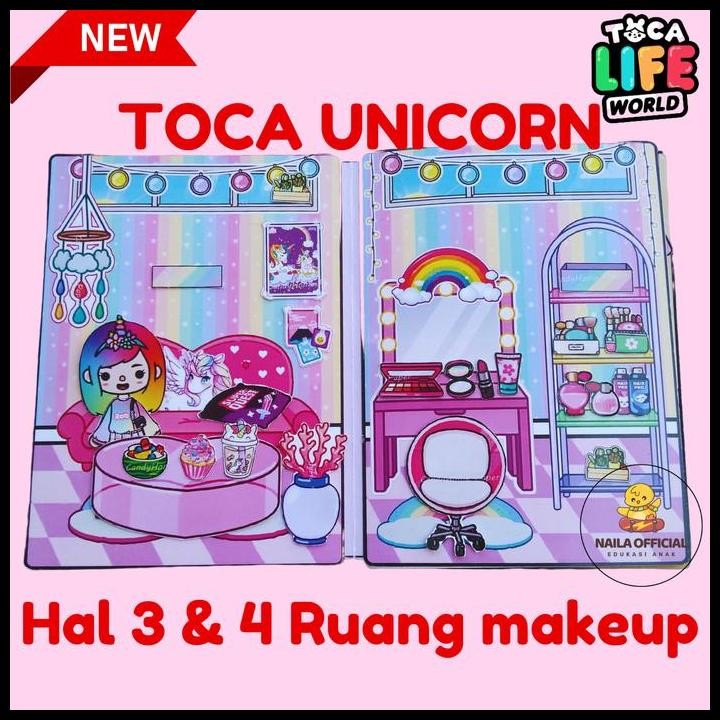 Paper Doll Toca Boca Toka Boka Unicorn Pink In Quiet Busy Book Mainan Edukasi Anak Bongkar Pasang Se