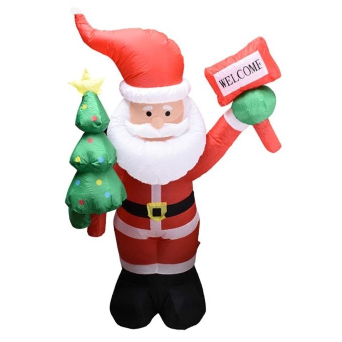 Produk Baru Noelle 180 Cm Patung Balon Boneka Santa Claus Led Dekorasi Natal