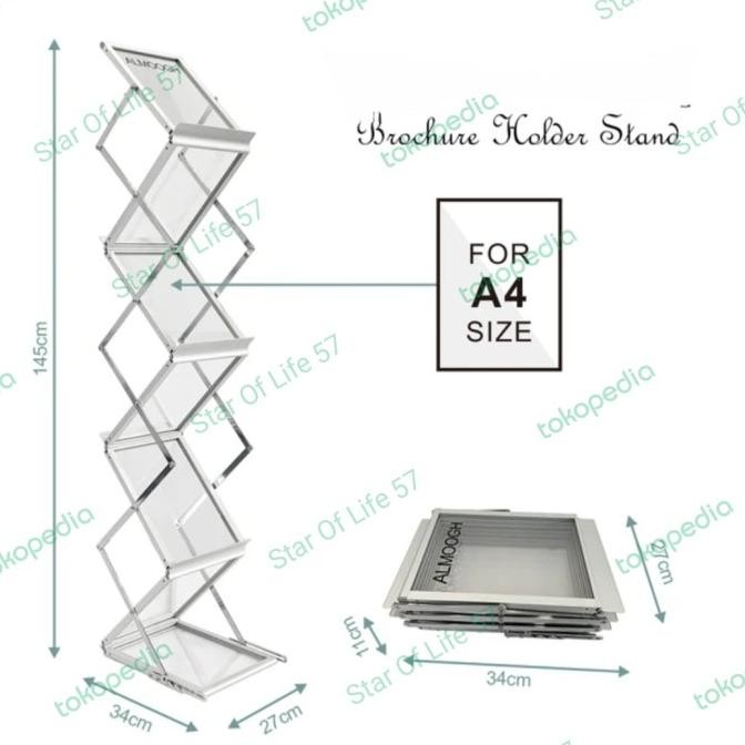 

Rak Brosur Acrylick Lipat 4 Susun 7 Susun