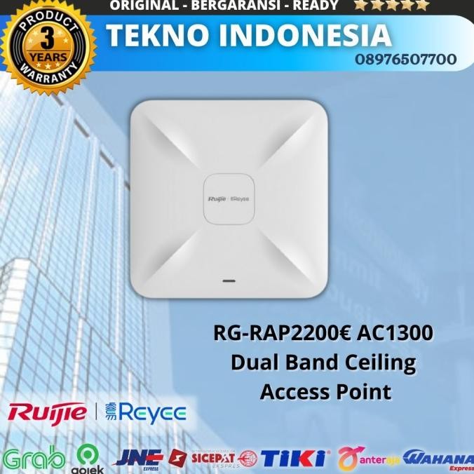 TERBARU - Ruijie Reyee RG RAP2200(E) AC1300 Dual Band Ceiling Access Point WiFi