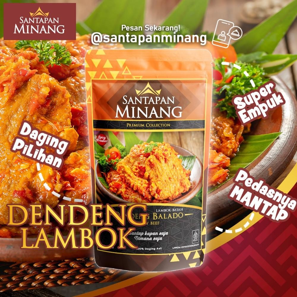 

READY STOK Dendeng Balado Sapi Basah Lambok Asli Khas Padang 250 Gram Halal Santapan Minang Siap kirim