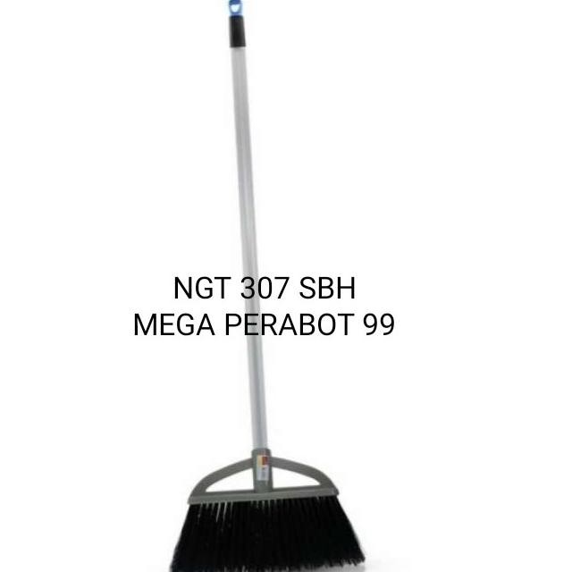 Sapu Lantai Nylon Plastik Nagata 307 Hitam + Gagang 1 Set Original