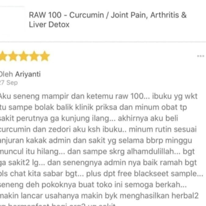 [Ready/Spesial] Raw100 Curcuma / Kunyit Kunir [Terlaris/Recommended]