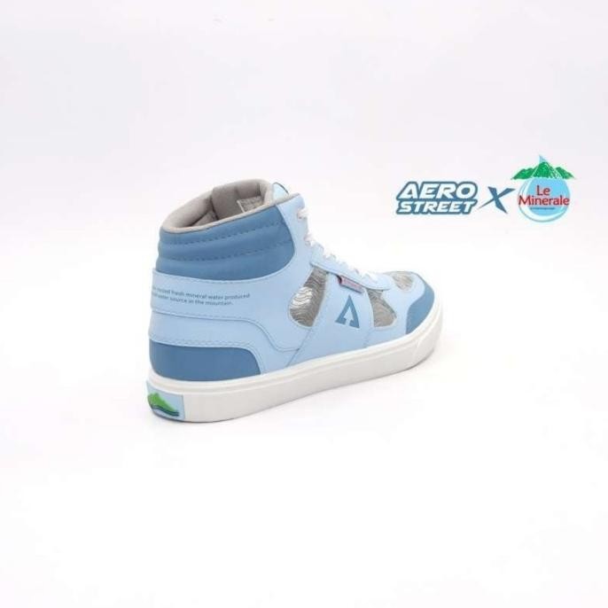 Sale Aerostreet X Le Minerale Putih Biru - Sepatu Sneakers Aero Leminerale