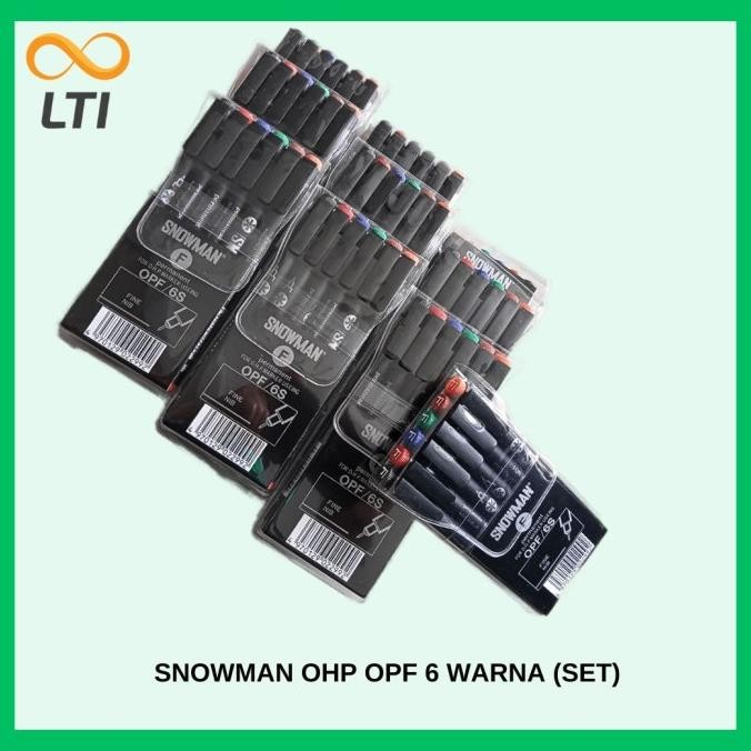 

Ready Spidol Snowman Permanen OHP / OPF 6 Warna / SET MURAH