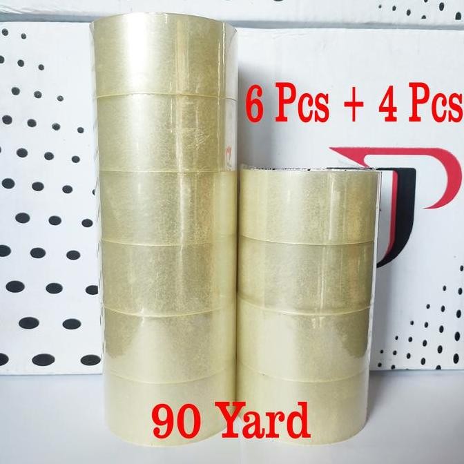 

ready Paket 10 PCS [ 6+4] - Lakban Bening Ekonomis 45 x 90 yard - Lakban Packing - Jago Pack Indonesia murah