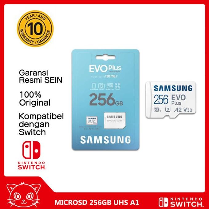 Samsung MicroSD EVO Plus 256GB Nintendo Switch - Micro SD 256