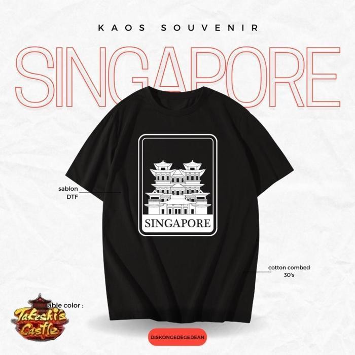 Kaos Murah Kaos Oleh Oleh Singapore Singapura  Baju Oleh-Oleh Singapore Singapura Kaos Souvenir Sing