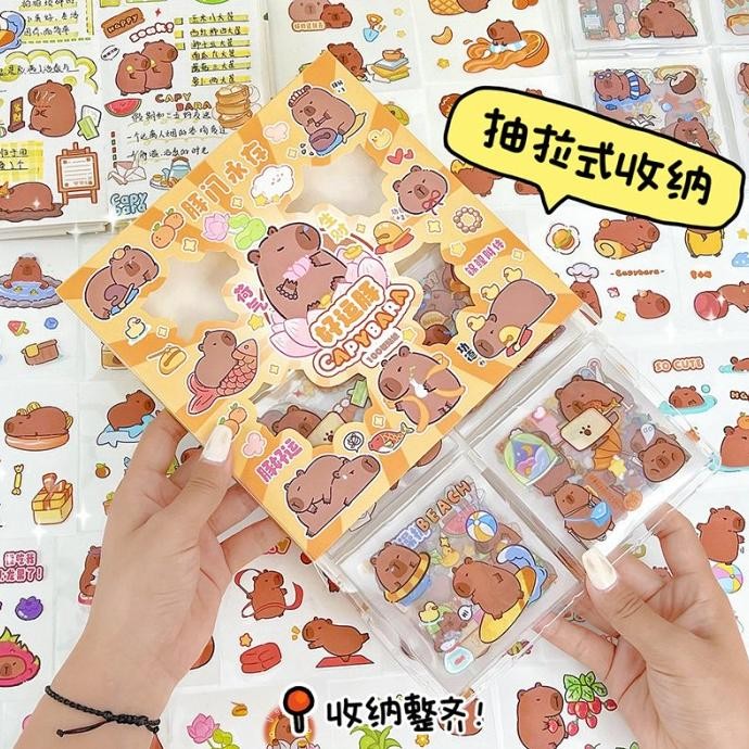 

ready Stiker Capybara Box isi 100 lembar MOMO051 murah