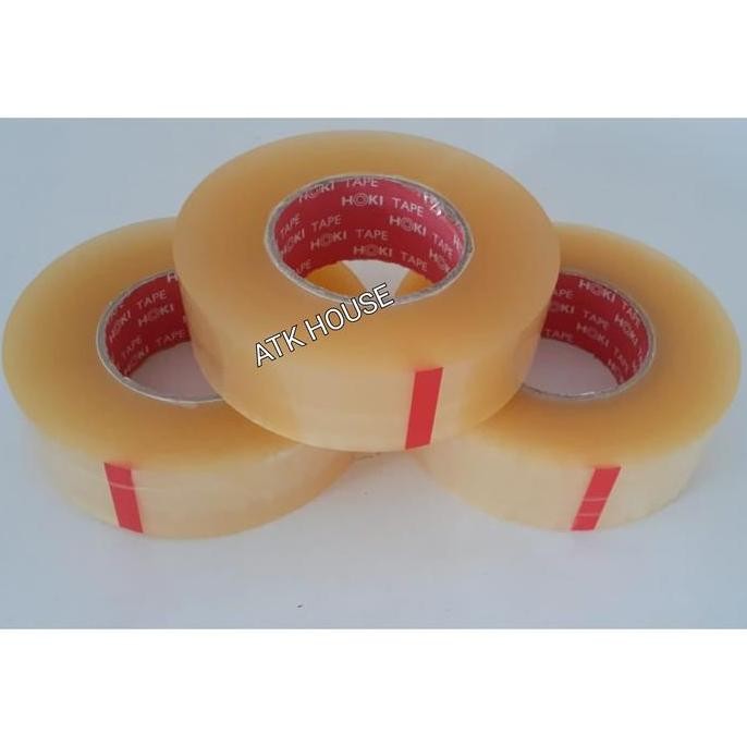 

ready PROMO OPP Lakban JUMBO Bening Coklat 2inc 45mm*300meter/Plakban Jumbo murah