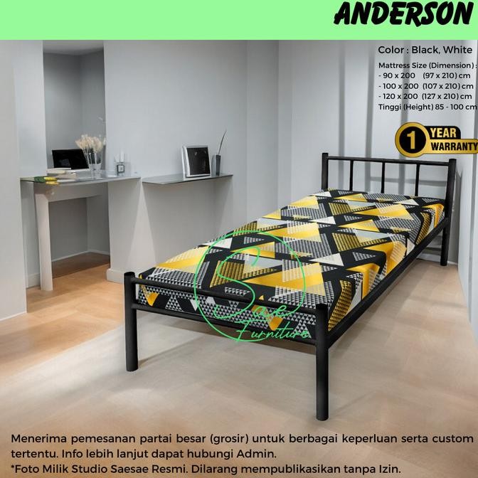 ready  Ranjang Besi Single 90x200 100x200 120x200