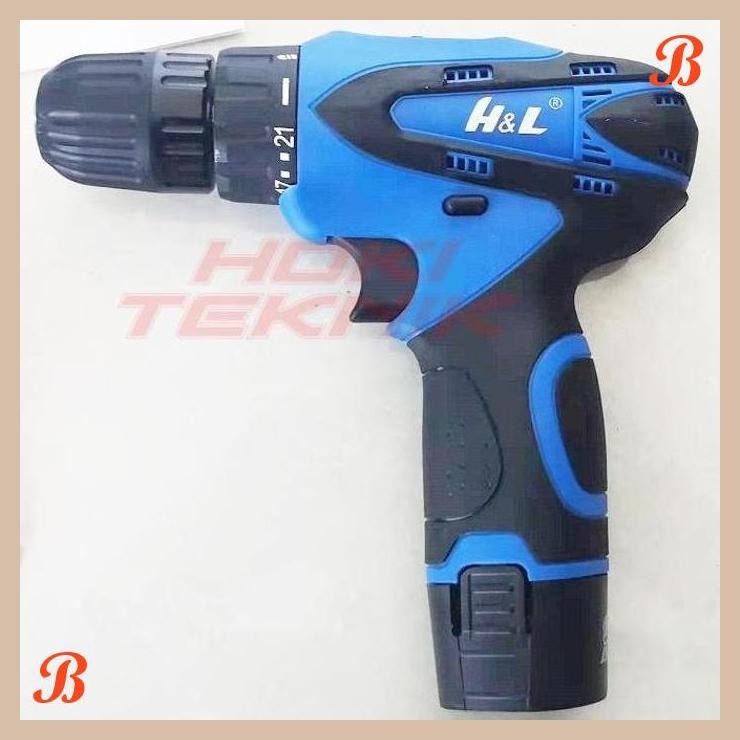[HKT] HL 312 MESIN BOR CORDLESS DRILL BATERAI 12V BOR CHARGER CAS H&L 312