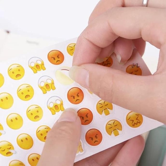 

ready Sticker Deco Emoji 12 lembar Scrapbook DIY Bujo Diary Planner Cute murah