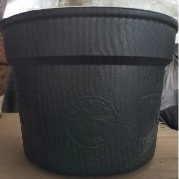 Pot bunga / pot KARET 42 hitam [POT KARET LEBIH KUAT DRI POT PLASTIK]