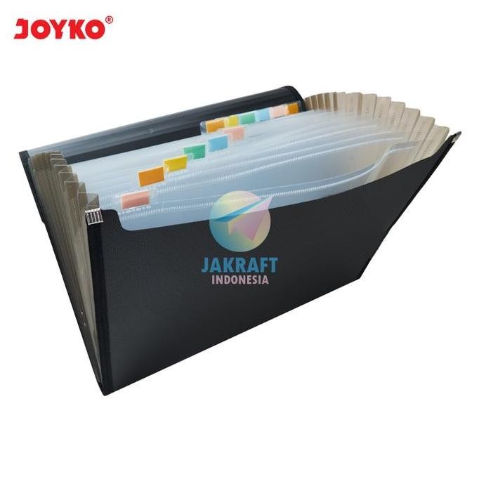 

tyS (1 Pcs) Expanding File w/ Elastic Band F4 FC Folio JOYKO EF-2538 Map Accordian Akordeon Harmonika Plastik Tali Dokumen Sertifikat Berkas 13 Kantong Pocket