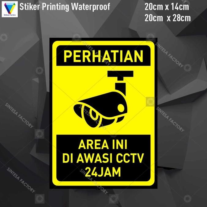 

R02 Stiker CCTV Peringatan Stiker Sign Stiker Kantor Rumah