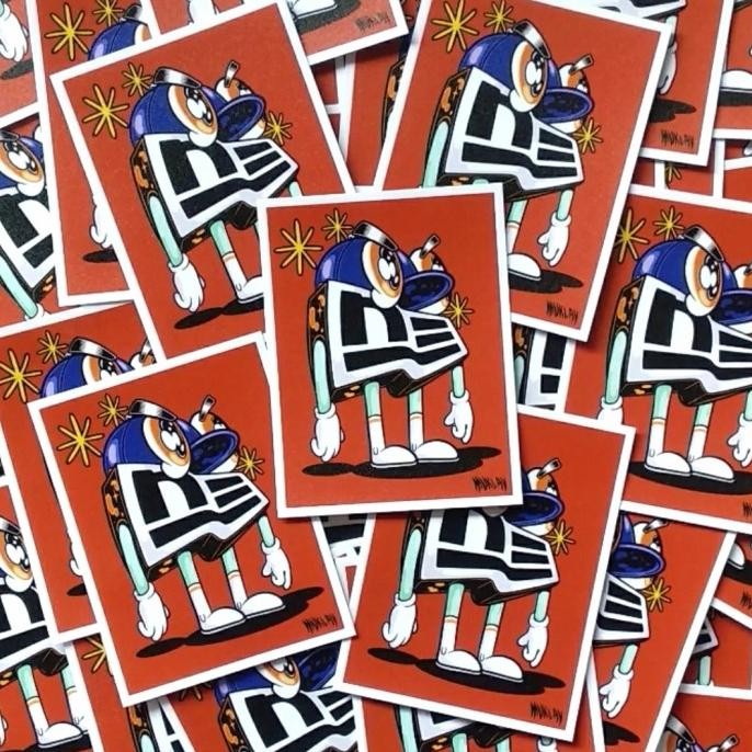 

ready Sticker Custom Vinyl + Laminasi A3 Waterproof/Anti Air murah