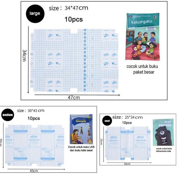 

tyS SAMPUL BUKU STICKER PVC FILM PELINDUNG BUKU TEXTIL 10 LMBR