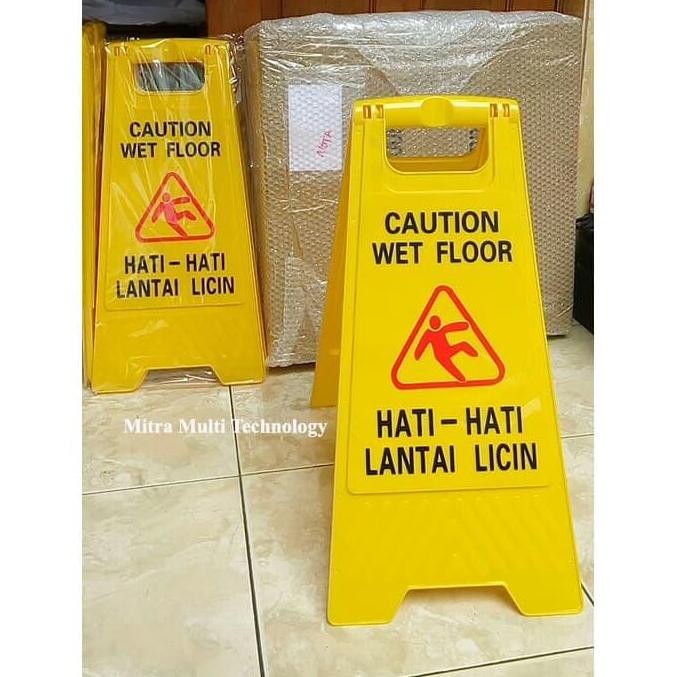 

tyS Floor Sign Caution Wet Floor - Papan Hati Hati Lantai Licin