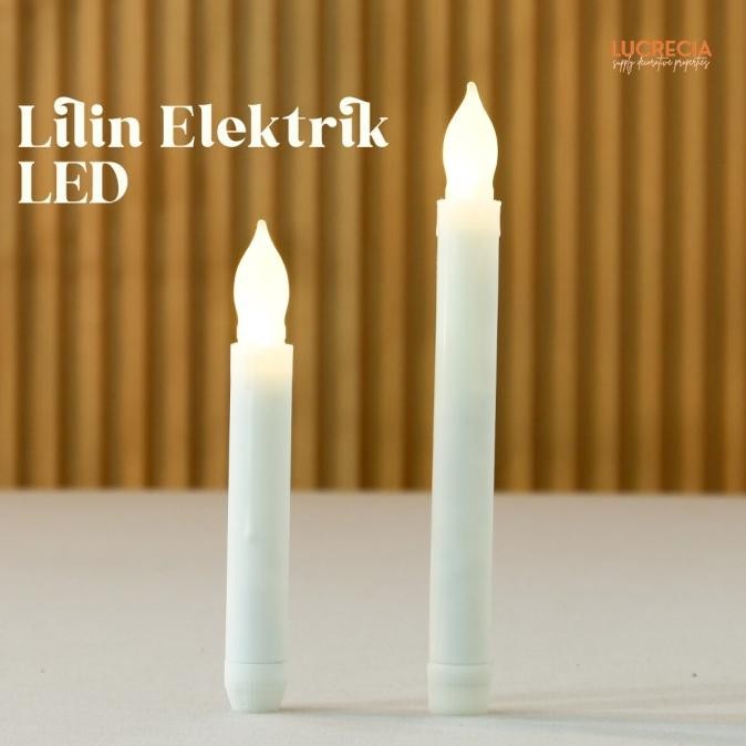 Lilin elektrik Led Candle 16,5cm Satuan Dekorasi Lilin Palsu Pajangan
