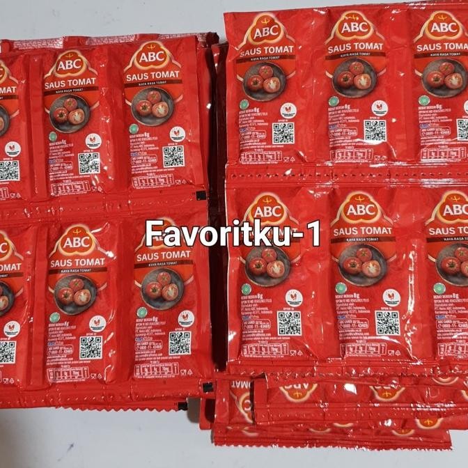Saos Tomat ABC Sachet 8 gr. 1 Renteng Isi 42 Sachet