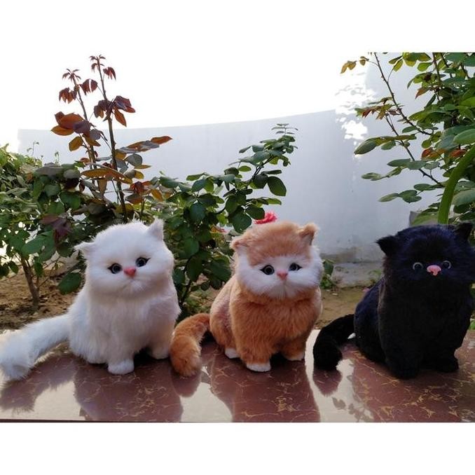 Boneka Kucing Persia Mirip Asli dengan Efek Suara