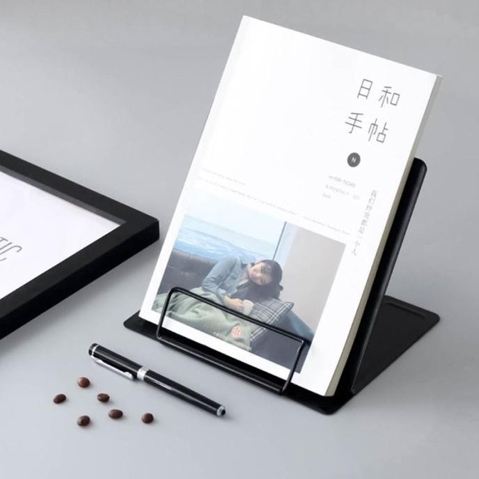 

tyS Triple W Portable Metal Adjustable Book Holder Penyanggah Buku Majalah