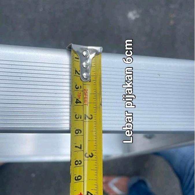 Murah Tangga Lipat Almunium Grand Hitam 1,75M/3,5M