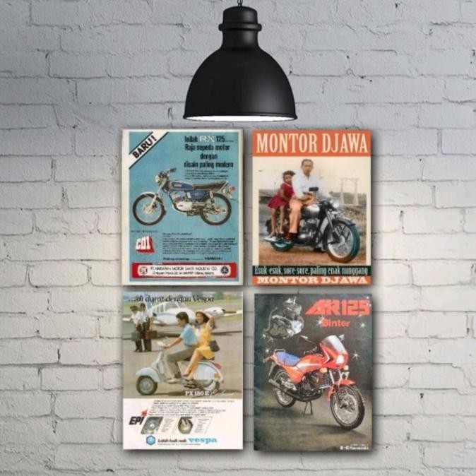 poster aesthetic / poster iklan otomotif jadul