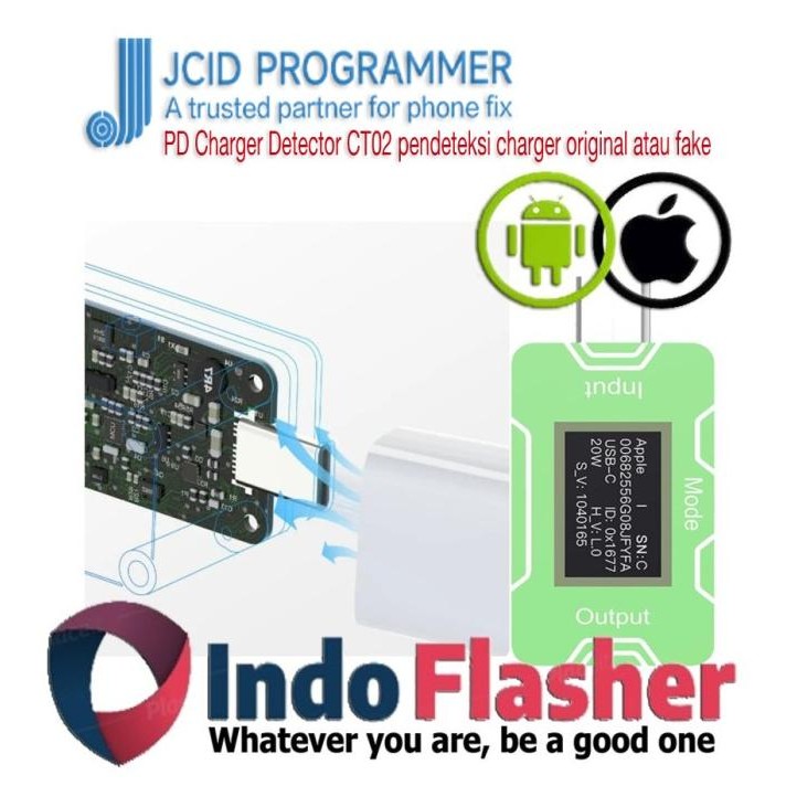 TERMURAH - JCID JC PD Charger Detector CT01 CT02 Alat Cek Adapter Original Fake