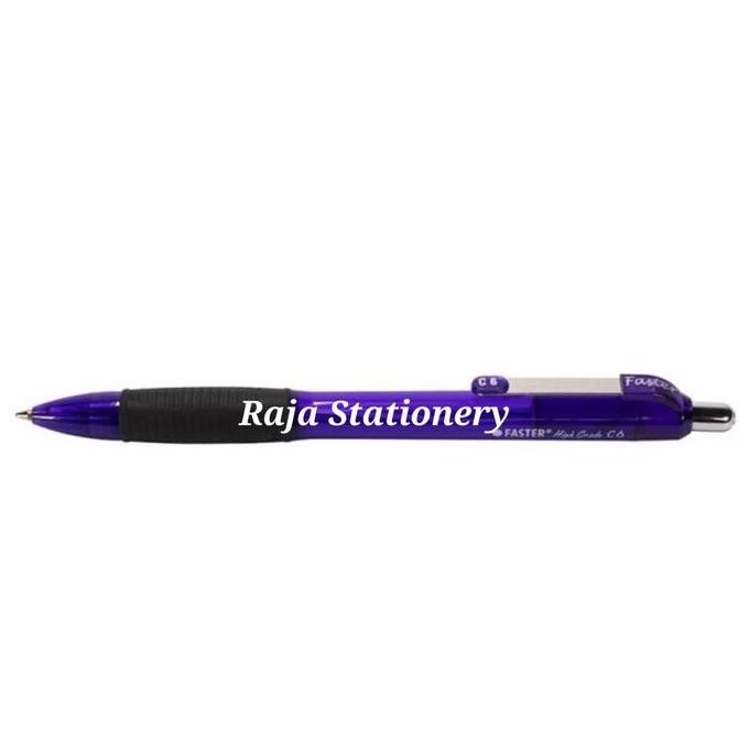 

tyS PEN FASTER C6 CETEK HITAM BIRU PENA PULPEN FASTER CETEK CLICKER BLACK BLUE [12PCS]
