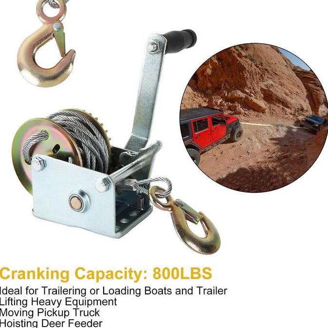 Grosir Katrol  Set+ Tali Sling 7 Meter Kerekan Engkol Sleding Kanopi Atap Sleding Baja Ringan Buka T