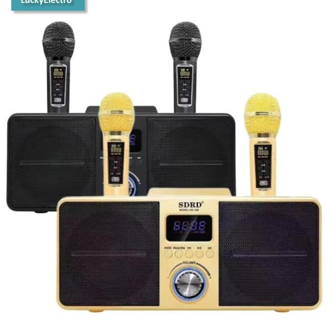 SDRD SD 309 Wireless Karaoke Dual Mikrofon Nirkabel Bluetooth