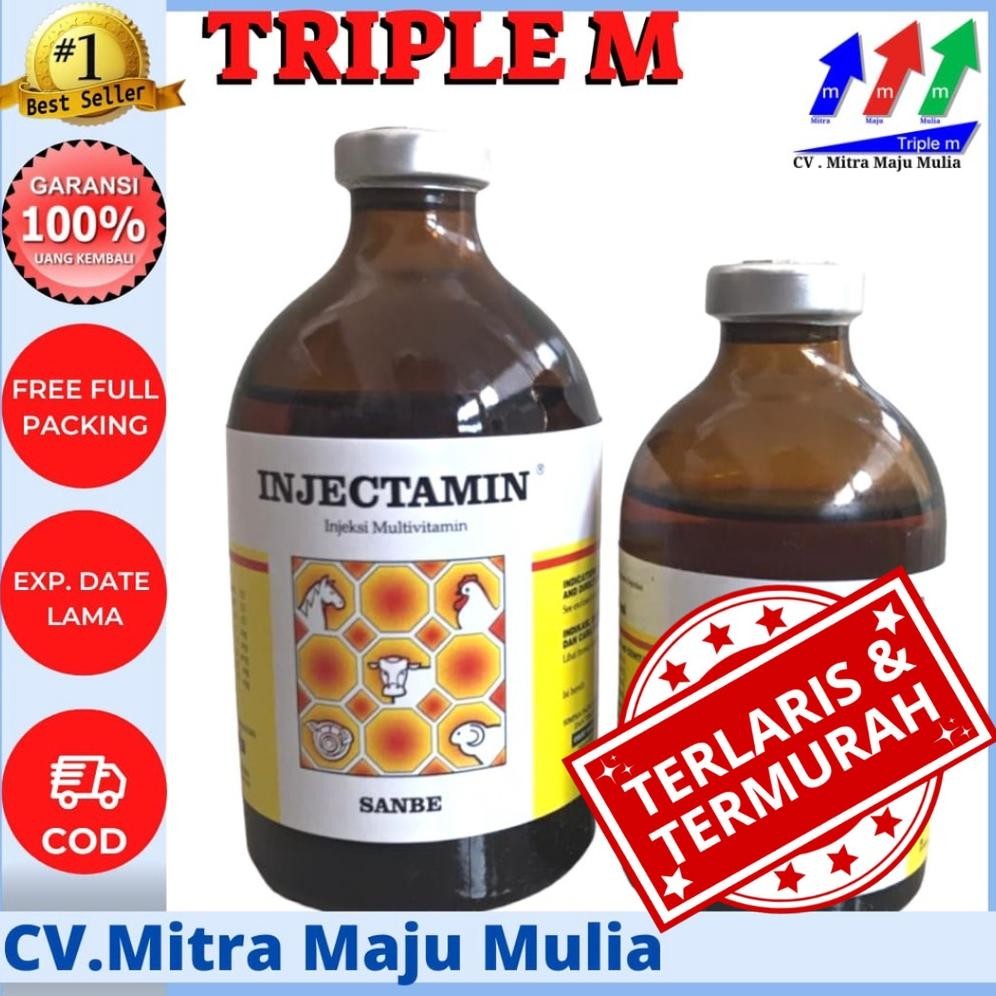 Terlaris Injectamin 50 ml dan Injectamin 100 ml Vitamin Ternak PT Sanbe Farma Terbaru