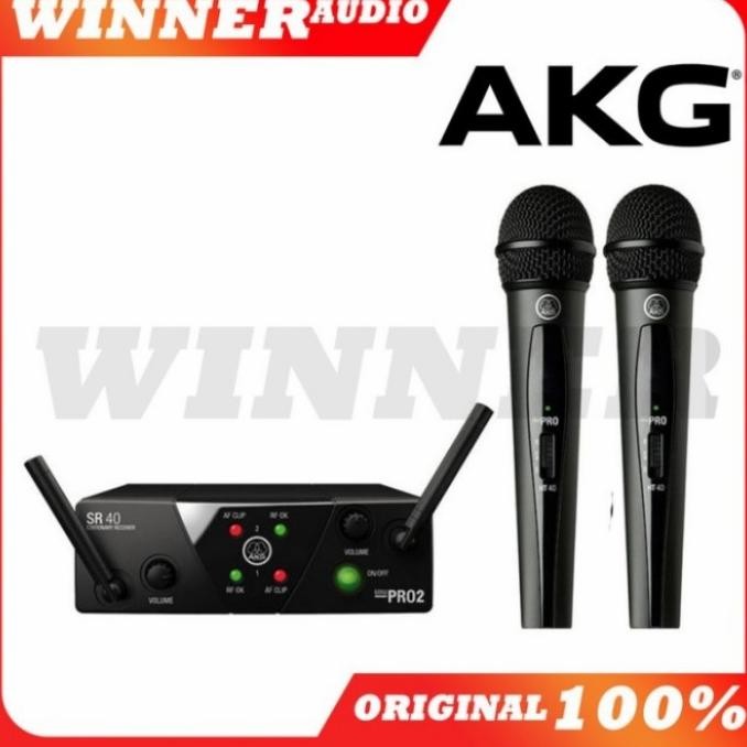 MIC WIRELESS AKG WMS 40 WMS40 MINI DUAL HANDHELD ORIGINAL