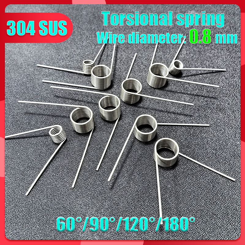 Pegas torsi presisi diameter kawat 0 8mm pegas berbentuk V kekuatan tinggi dapat disesuaikan 60°/90°