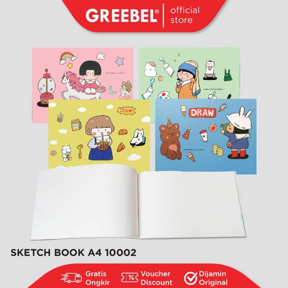

GREEBEL Buku Gambar Sketch Book A4 30 Lembar (10002) Buku Sketsa Drawing Book murah
