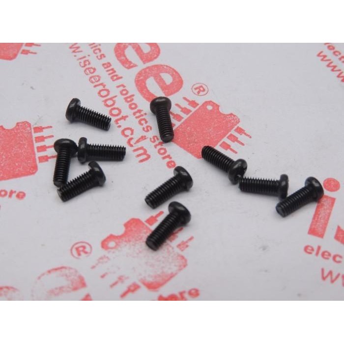 Baut 3mm M3x10 mm M3 M3*10 Black Cross besi metal Screw 10mm plus +