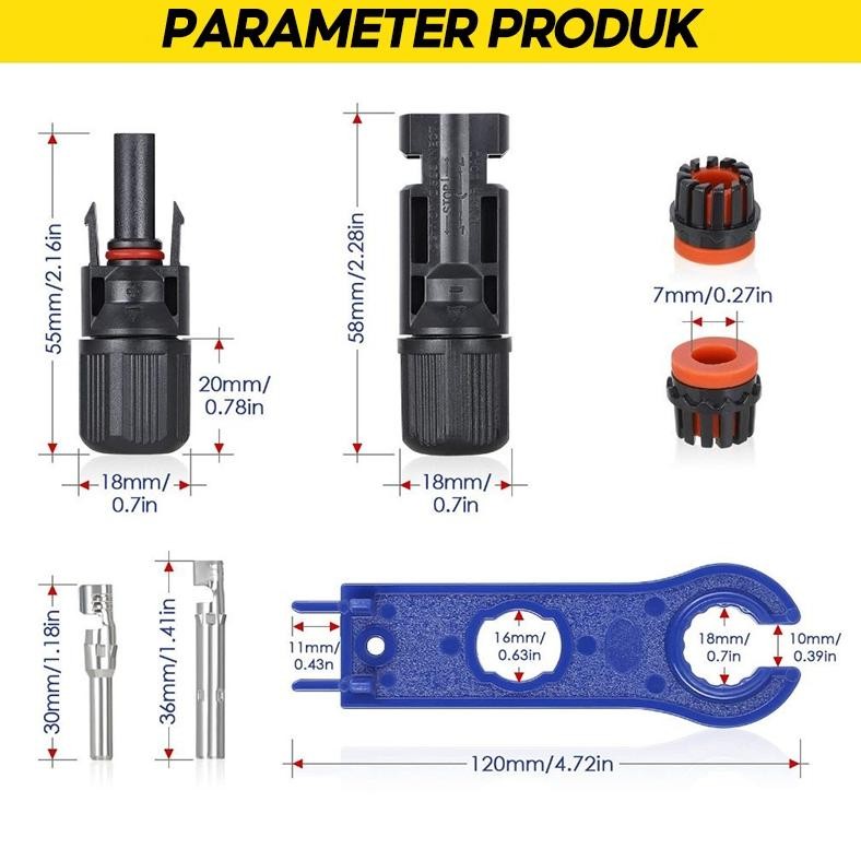 ready  TUBTAP Alat Crimping Surya Untuk Lug Kabel PV 2.5/4/6 mm (AWG14-10)