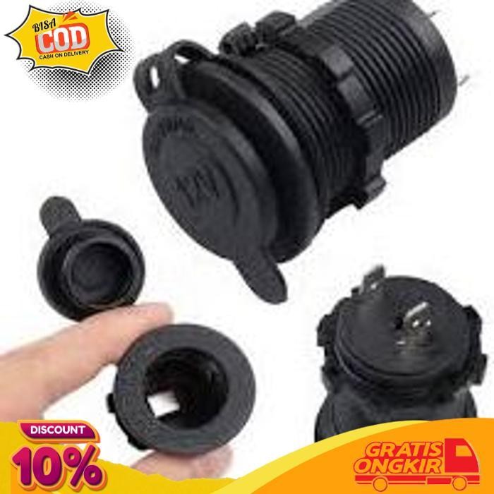 Terbaik Socket Cigarette Lighter Charger Hp Gps Motor Mobil 12V & 24V Waterproof