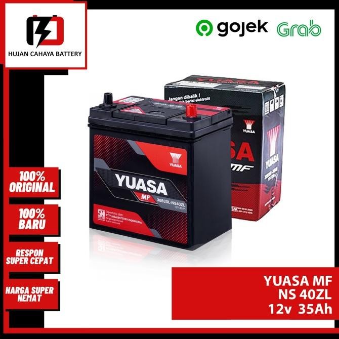 New Aki Mobil YUASA MF NS40ZL / NS-40-ZL / NS 40 ZL - Aki DAIHATSU SIGRA