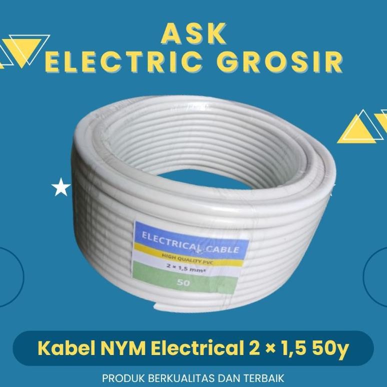 terlaris 1 roll kabel jumbo nym electrical 2 1,5 50 /kabel kawat campuran/kabel listrik/kabel audio/