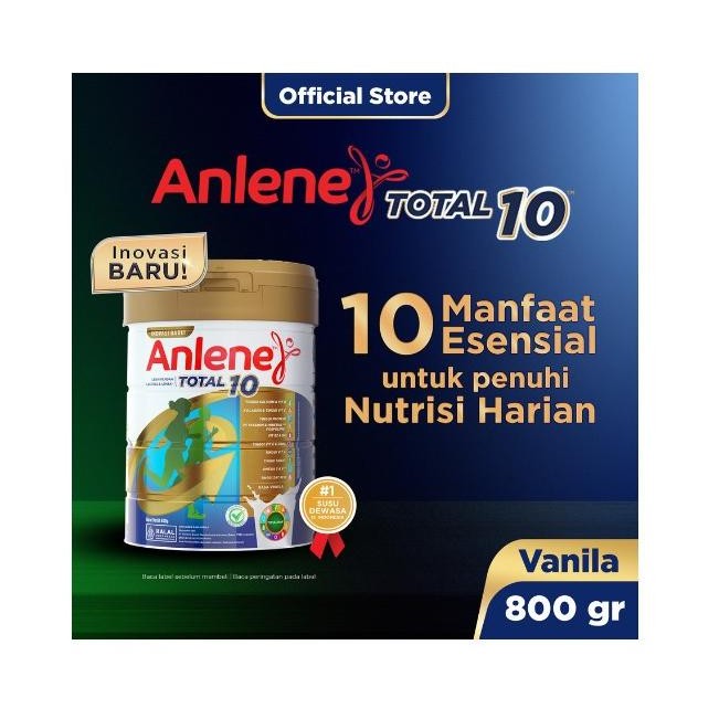 

Anlene total 10 susu bubuk dewasa rasa vanila 800gr - susu - lansia TS