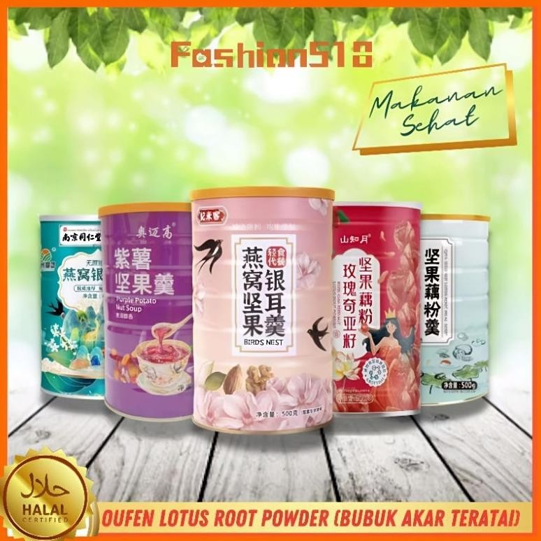 

TERMURAH (HALAL)500gr Oufen Lotus Root Powder Bubuk Akar Teratai Makanan Sehat DIET Siap kirim