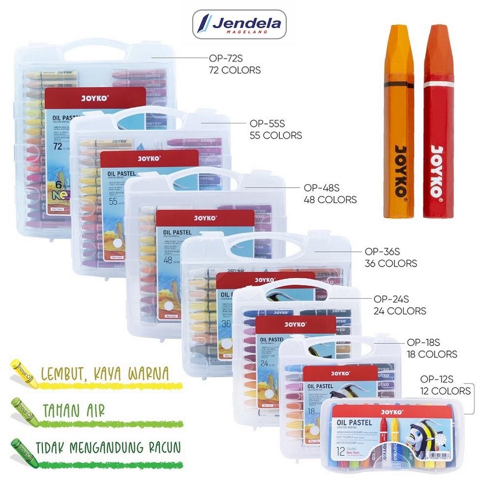 

Oil Pastel Joyko 36 48 55 & 72 Warna Atk